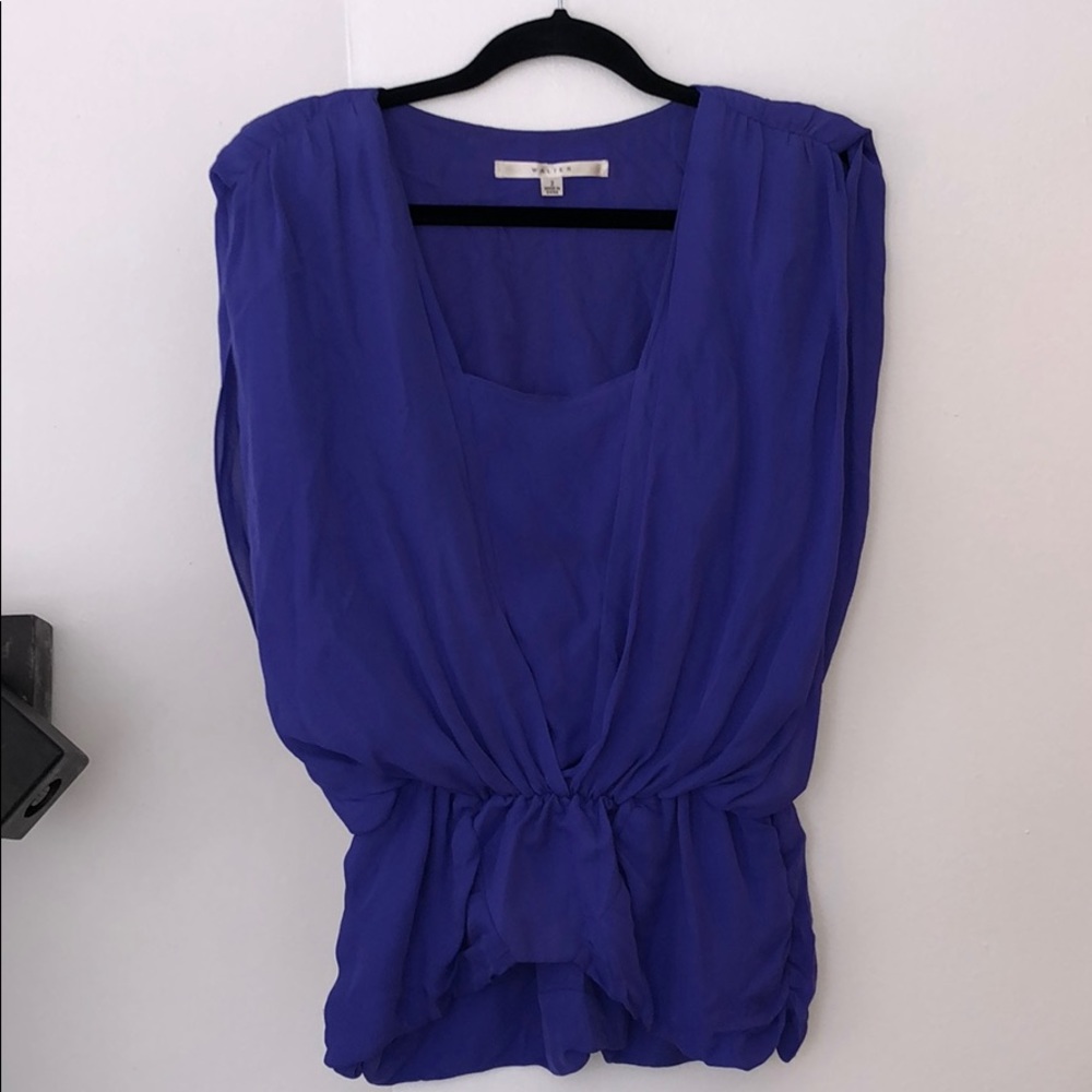 Walter purple silk sleeveless top, size 2